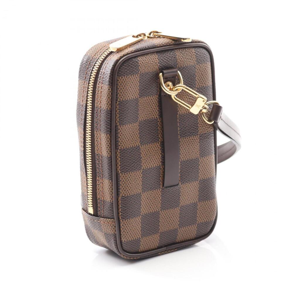 LOUIS VUITTON Authentic Brown Damier Leather Pouch - Picture 2 of 8